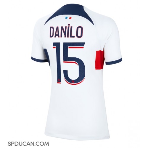 Zenski Nogometni Dres Paris Saint-Germain Danilo Pereira #15 Gostujuci 2023-24 Kratak Rukav